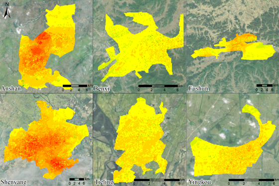 Study Identifies Spatial Pattern of PM2.5 at Urban Scales Using Fixed Monitoring Data in Liaoning Central Urban Agglomeration